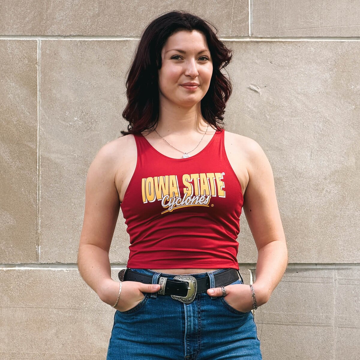 ZooZatz Women's Iowa State Cyclones Cardinal 26 Tank Top